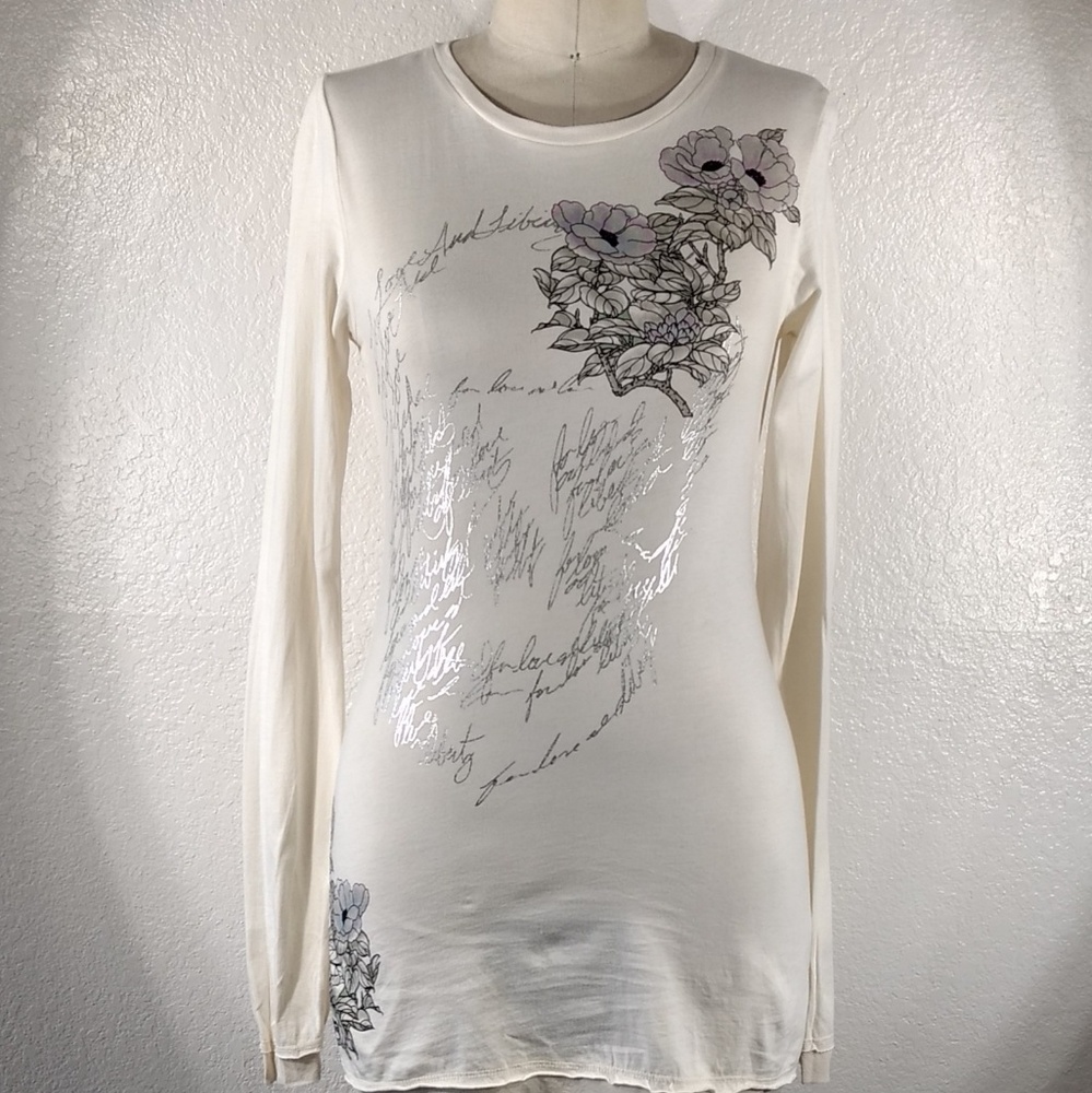 NWT 4LNL Johnny Was Long Sleeve Tee Sz S